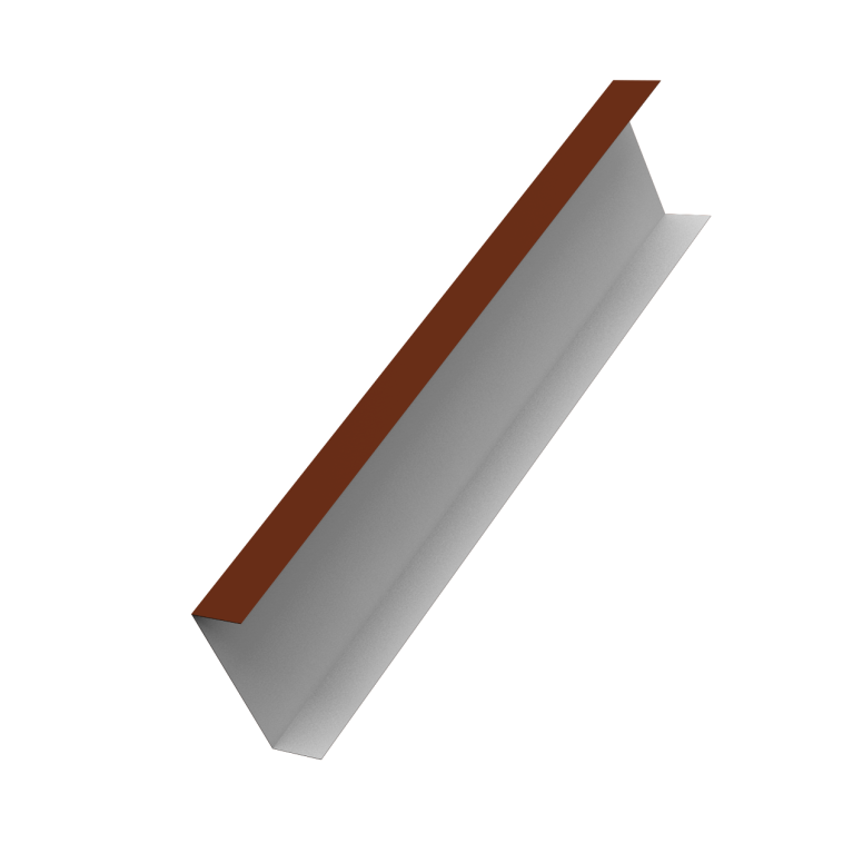 Декоративная накладка на столб универсальная 80х80 для забора жалюзи 0,45 PE RAL 3009 оксидно-красный (2м)