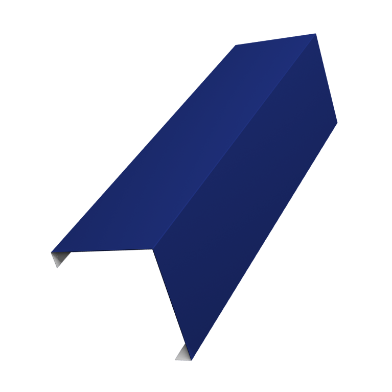 Декоративная накладка на столб универсальная угловая 60х60 для забора жалюзи 0,45 PE RAL 5002 ультрамариново-синий (2,5м)