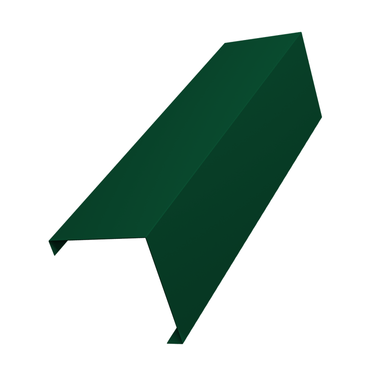 Декоративная накладка на столб универсальная угловая 60х60 для забора жалюзи 0,45 PE-Double RAL 6005 зеленый мох (2,5м)