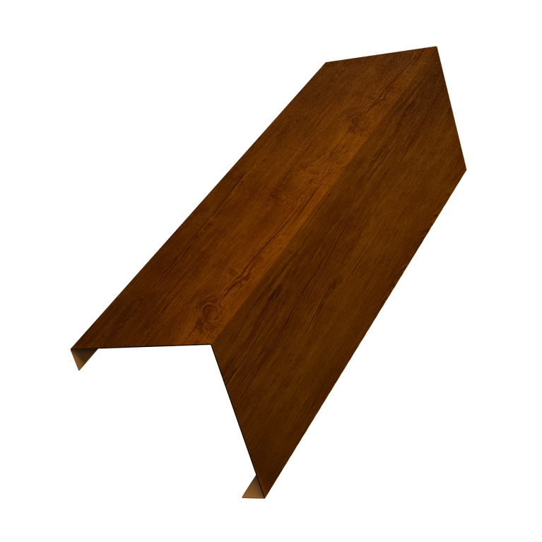 Декоративная накладка на столб универсальная угловая 60х60 для забора жалюзи 0,45 Print Premium Golden Wood Intense FTC (1,8м)