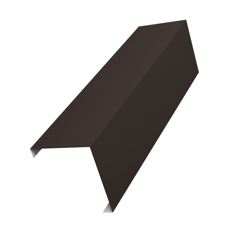 Декоративная накладка на столб универсальная угловая 60х60 для забора жалюзи 0,5 PurPro RR 32 темно-коричневый (2м)