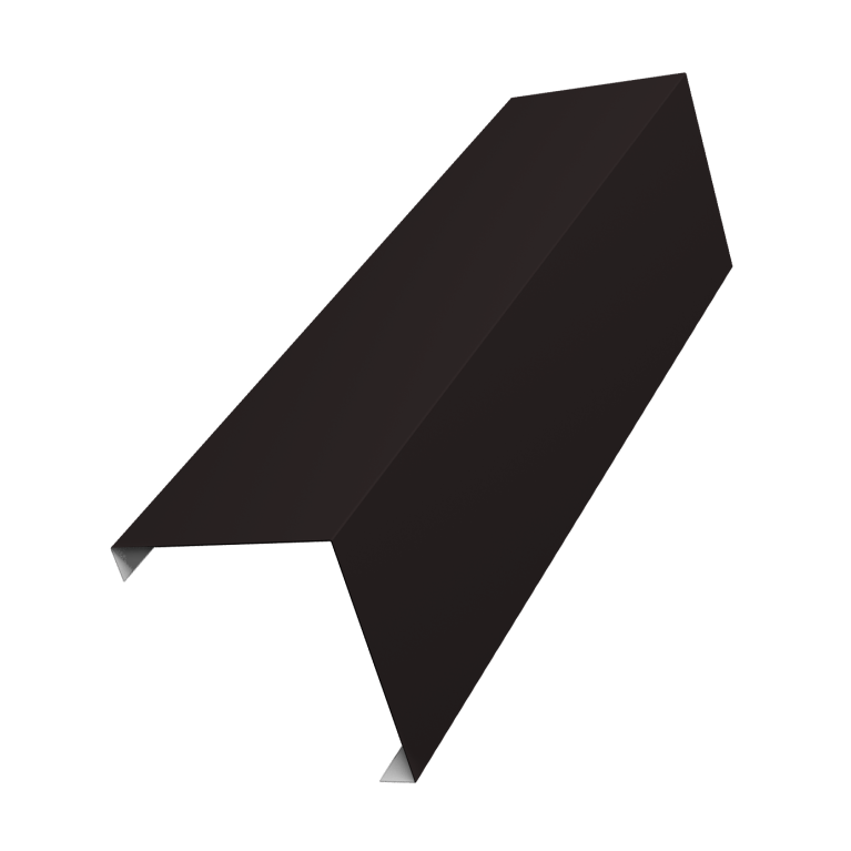 Декоративная накладка на столб универсальная угловая 60х60 для забора жалюзи 0,5 PurPro RAL 9005 черный (2,5м)