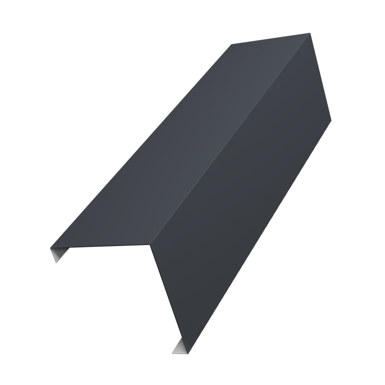 Декоративная накладка на столб универсальная угловая 60х60 для забора жалюзи 0,5 Satin Matt TX RAL 7024 мокрый асфальт (2,5м)