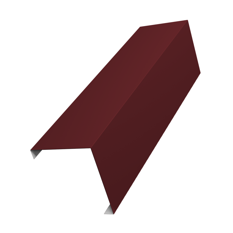 Декоративная накладка на столб универсальная угловая 60х60 для забора жалюзи 0,5 Satin Matt RAL 3005 красное вино (2м)