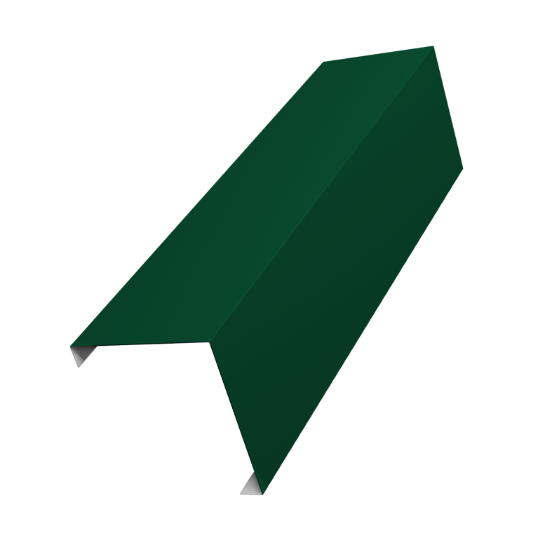 Декоративная накладка на столб универсальная угловая 60х60 для забора жалюзи 0,5 Satin Matt RAL 6005 зеленый мох (3м)