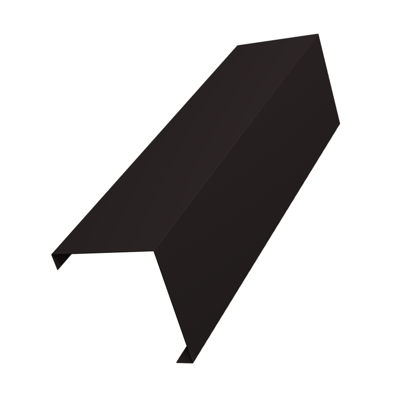 Декоративная накладка на столб универсальная угловая 62х55 для забора жалюзи 0,45 Drap-double TX RAL 9005 черный (1,8м)