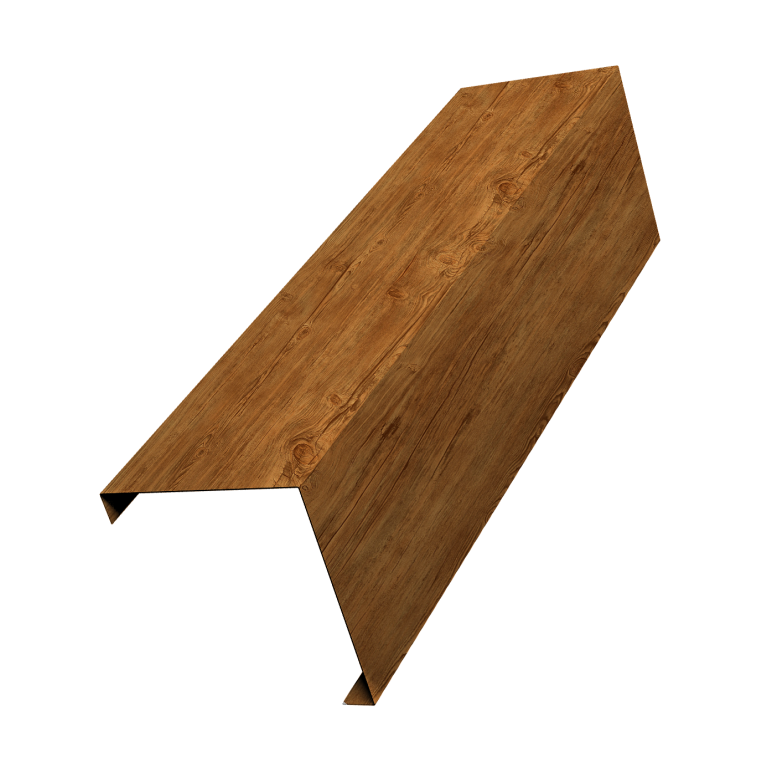 Декоративная накладка на столб универсальная угловая 62х55 для забора жалюзи 0,45 Print-double Elite Golden Wood (2,5м)