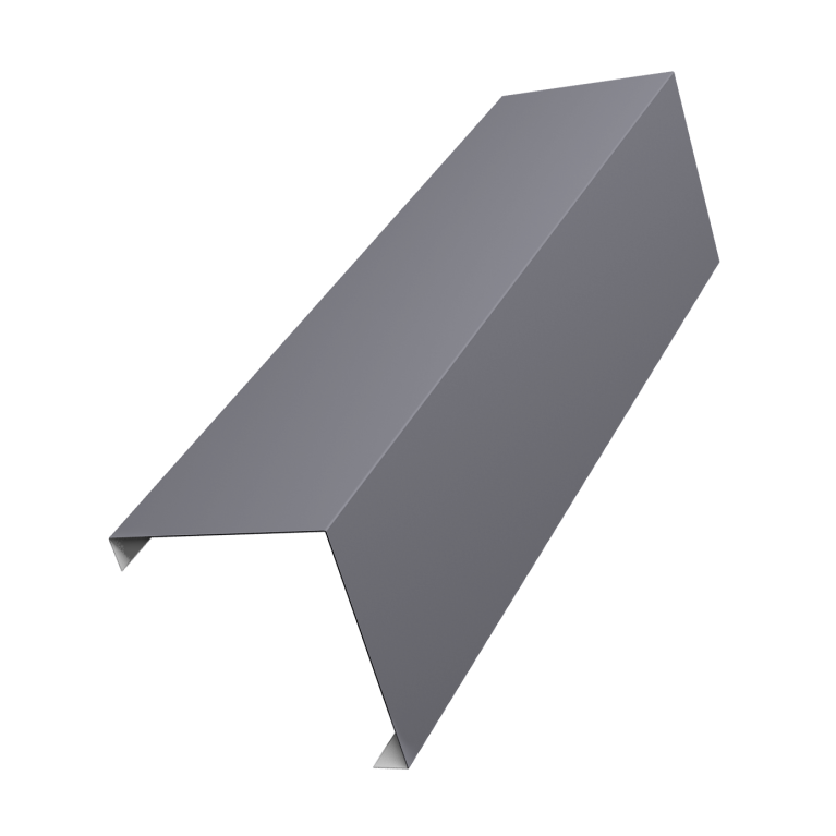 Декоративная накладка на столб универсальная угловая 62х55 для забора жалюзи 0,5 Satin RAL 7004 сигнальный серый (3м)