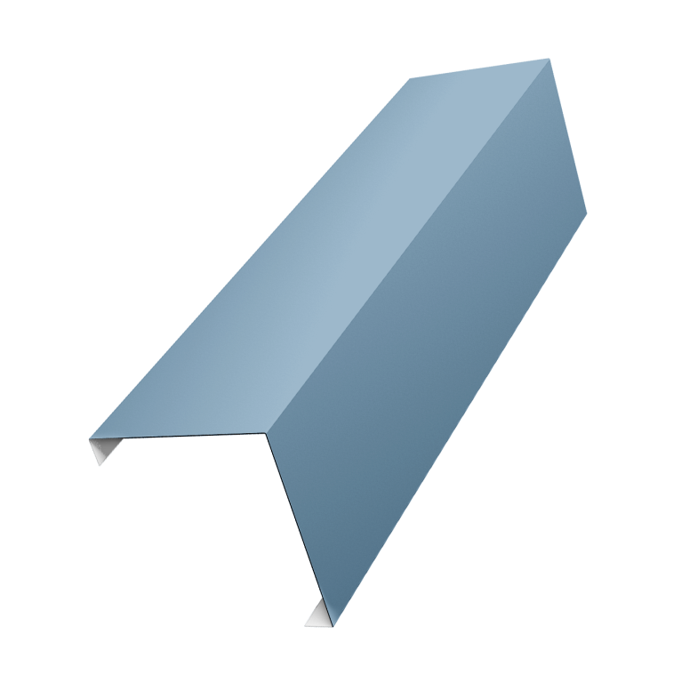 Декоративная накладка на столб универсальная угловая 80х80 для забора жалюзи 0,45 Drap TX RAL 5024 пастельно-синий (3м)