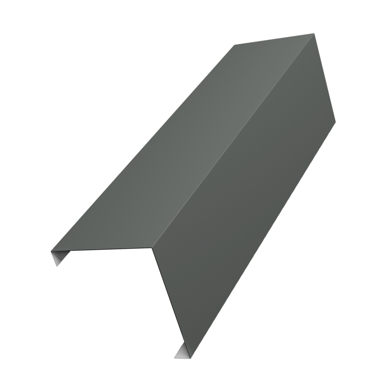 Декоративная накладка на столб универсальная угловая 80х80 для забора жалюзи 0,45 PE RAL 7005 мышино-серый (2,5м)