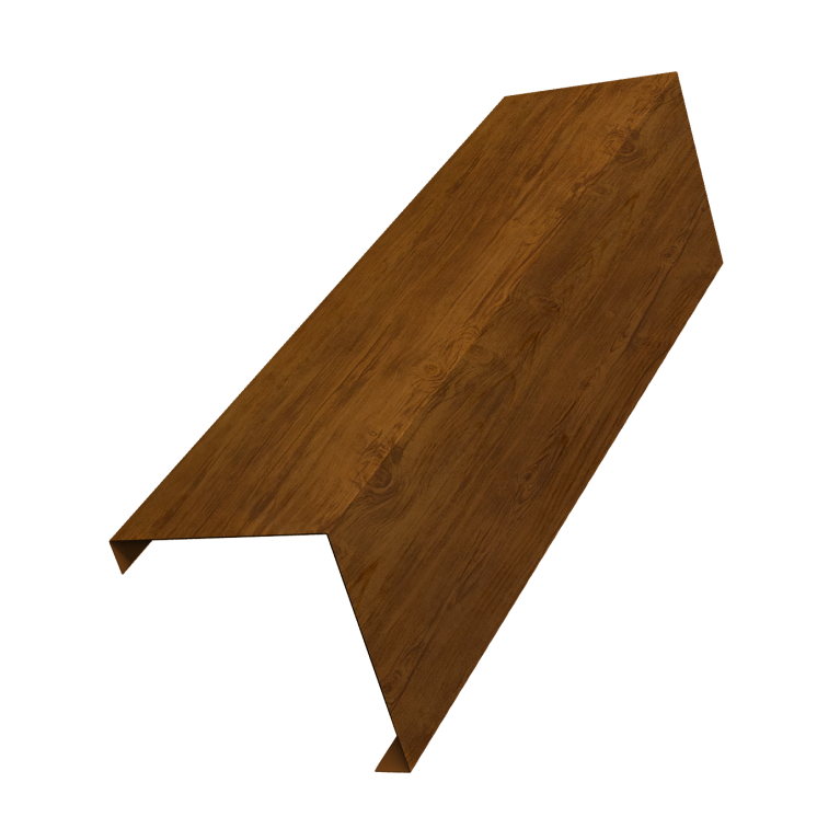 Декоративная накладка на столб универсальная угловая 80х80 для забора жалюзи 0,45 Print Elite Golden Wood TwinColor (1,8м)