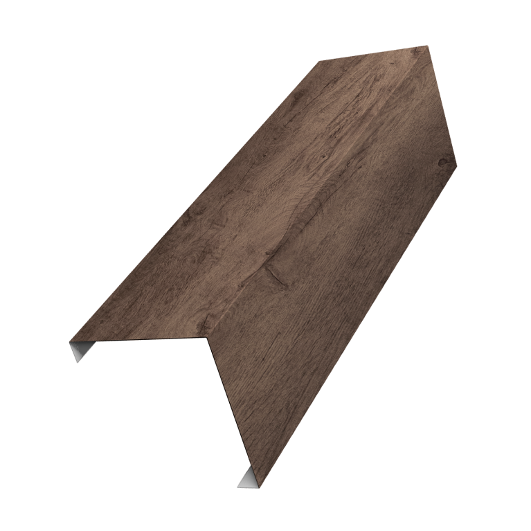 Декоративная накладка на столб универсальная угловая 80х80 для забора жалюзи 0,45 Print Premium Almond Wood Fresh (3м)