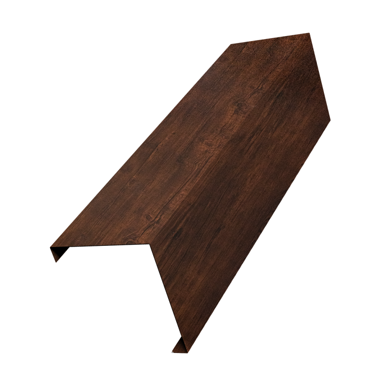 Декоративная накладка на столб универсальная угловая 80х80 для забора жалюзи 0,45 Print-Double Premium Cherry Wood Dark F (1,8м)