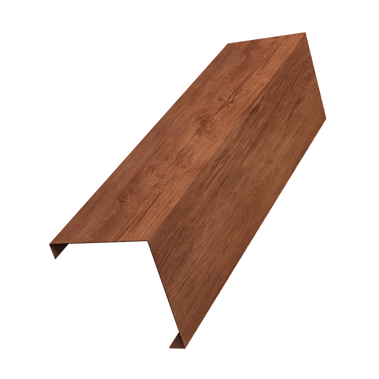 Декоративная накладка на столб универсальная угловая 80х80 для забора жалюзи 0,45 Print Premium Rowan Wood Intense FTC (2м)