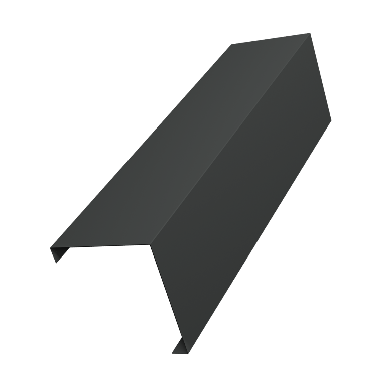 Декоративная накладка на столб универсальная угловая 80х80 для забора жалюзи 0,5 Velur X RAL 7016 антрацитово-серый (3м)