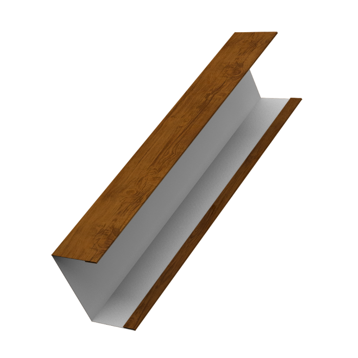 Крышка жалюзи Milan, Tokyo (для калиток, ворот) 0,45 Print-double Elite Golden Wood (2,5м)