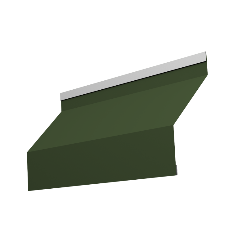 Ламель забора жалюзи Milan new 0,5 Satin Matt TX RAL 6020 хромовая зелень