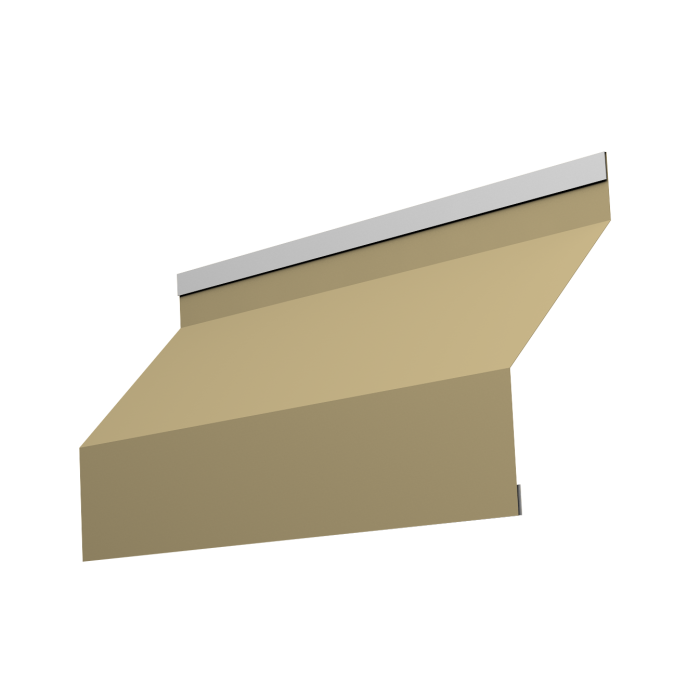 Ламель забора жалюзи Milan new 0,45 PE с пленкой RAL 1014 слоновая кость