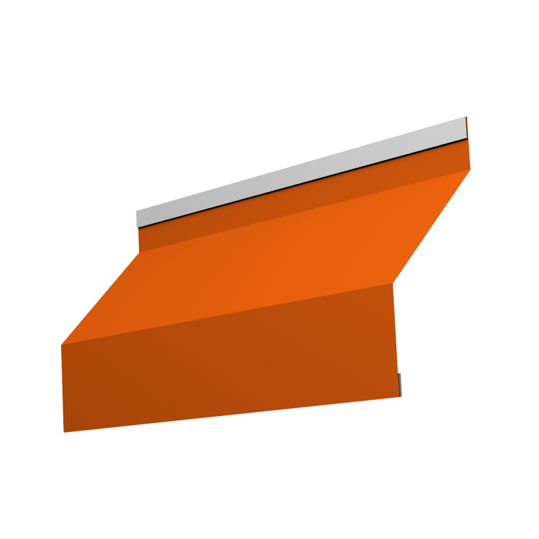 Ламель забора жалюзи Milan new 0,45 PE с пленкой RAL 2004 оранжевый