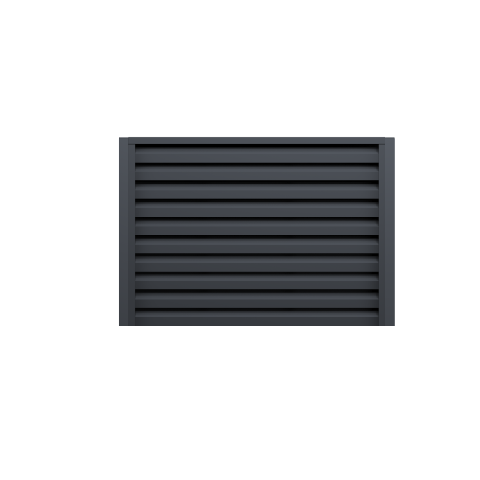 Ламель забора жалюзи Milan new 0,5 Atlas X с пленкой RAL 7024 мокрый асфальт