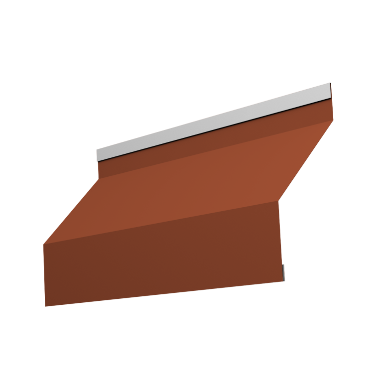 Ламель забора жалюзи Milan new 0,5 Satin с пленкой RAL 8004 терракота