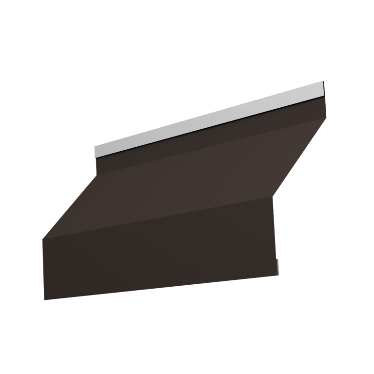 Ламель забора жалюзи Milan new 0,5 Satin с пленкой RR 32 темно-коричневый