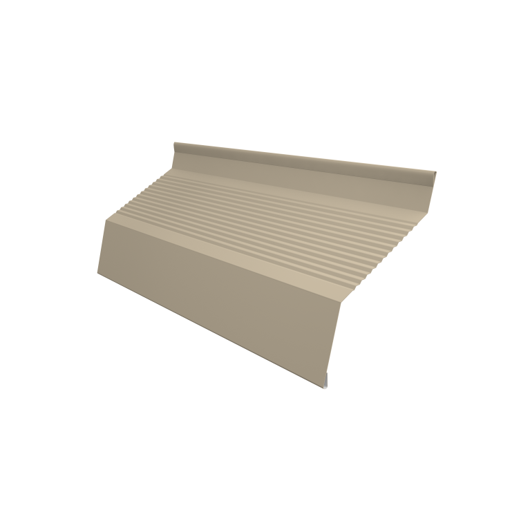 Ламель забора жалюзи Milan new gofr 0,45 Drap TX с пленкой RAL 1015 светлая слоновая кость