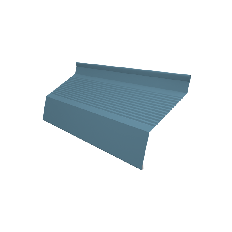 Ламель забора жалюзи Milan new gofr 0,45 Drap TX с пленкой RAL 5024 пастельно-синий