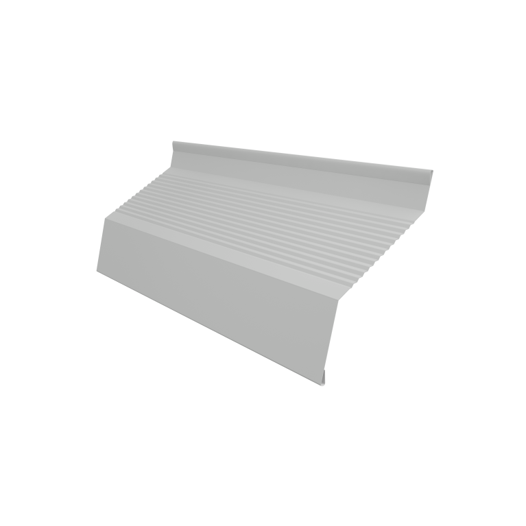 Ламель забора жалюзи Milan new gofr 0,45 Drap TX с пленкой RAL 7047 телегрей 4