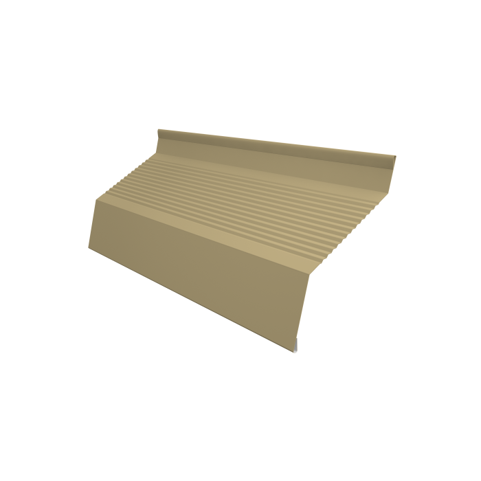 Ламель забора жалюзи Milan new gofr 0,45 PE с пленкой RAL 1014 слоновая кость