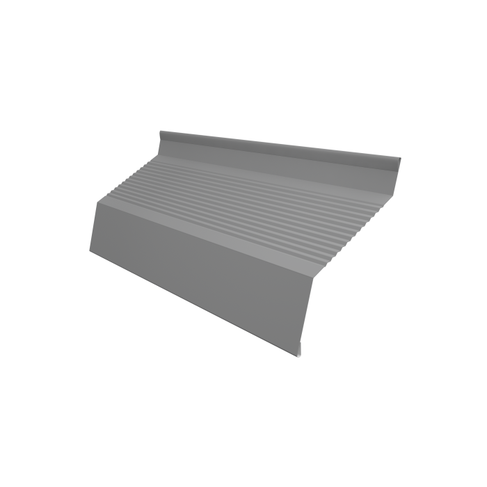 Ламель забора жалюзи Milan new gofr 0,45 PE с пленкой RAL 9006 бело-алюминиевый