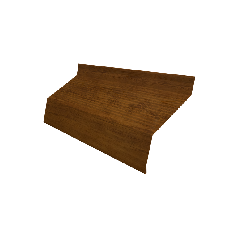 Ламель забора жалюзи Milan new gofr 0,45 Print-Double Elite с пленкой Golden Wood