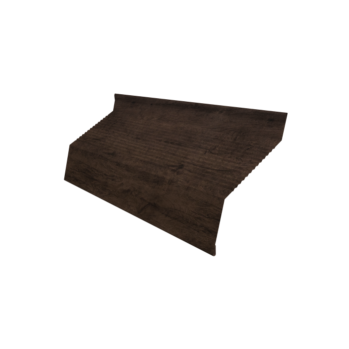 Ламель забора жалюзи Milan new gofr 0,45 Print-Double Premium с пленкой Antique Wood