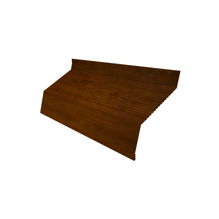 Ламель забора жалюзи Milan new gofr 0,45 Print-Double Premium с пленкой Golden Wood Intense F