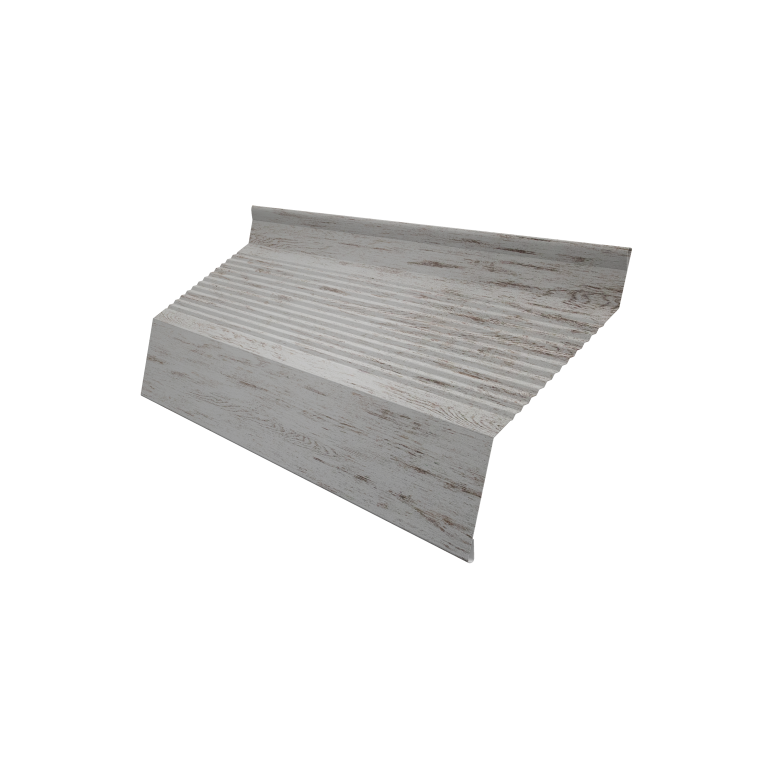 Ламель забора жалюзи Milan new gofr 0,45 Print Elite с пленкой Snow Wood TwinColor