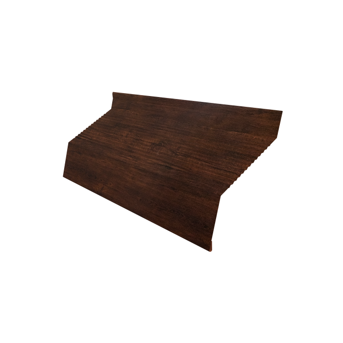 Ламель забора жалюзи Milan new gofr 0,45 Print Premium с пленкой Cherry Wood Dark FTC