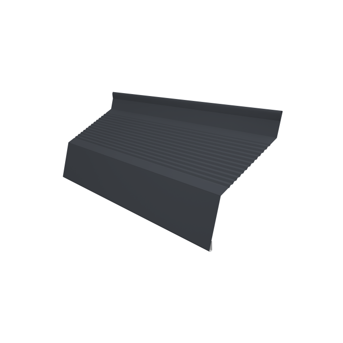 Ламель забора жалюзи Milan new gofr 0,5 PurLite Matt с пленкой RAL 7024 мокрый асфальт