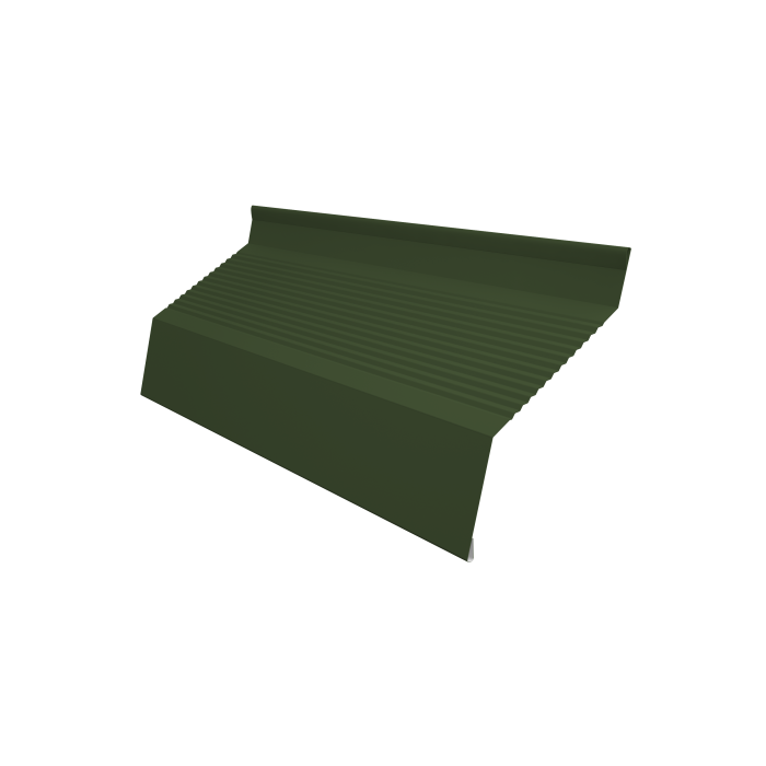 Ламель забора жалюзи Milan new gofr 0,5 Satin Matt TX с пленкой RAL 6020 хромовая зелень