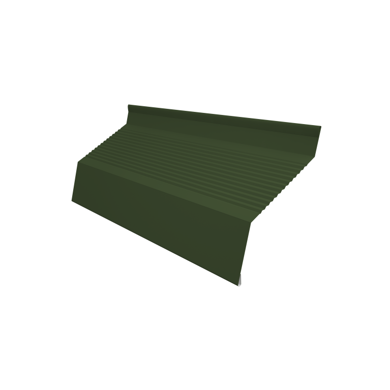 Ламель забора жалюзи Milan new gofr 0,5 Satin Matt TX с пленкой RAL 6020 хромовая зелень