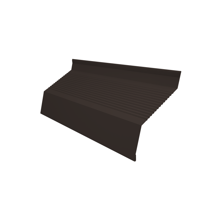 Ламель забора жалюзи Milan new gofr 0,5 Velur X с пленкой RR 32 темно-коричневый