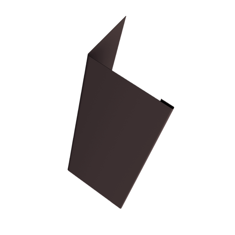 Нащельник (для калиток и ворот) 25х35 жалюзи Milan, Tokyo, Palermo 0,45 Drap-double TX RR 32 темно-коричневый (L1,68)