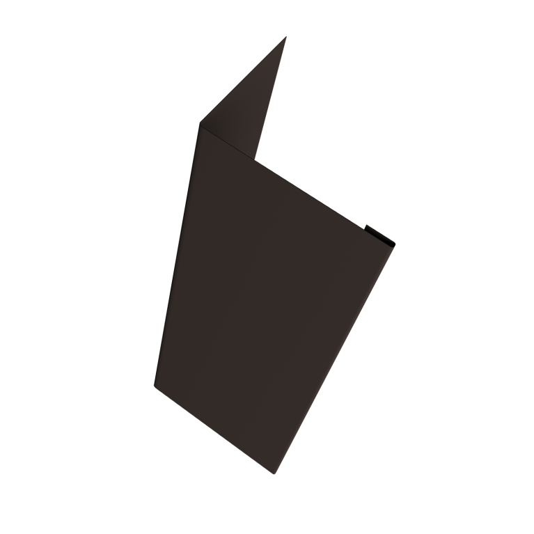 Нащельник (для калиток и ворот) 25х35 жалюзи Milan, Tokyo, Palermo 0,45 Drap-double TX RR 32 темно-коричневый (L2,5)