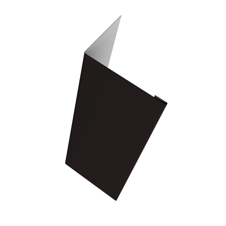 Нащельник (для калиток и ворот) 25х35 жалюзи Milan, Tokyo, Palermo 0,45 Drap TR RAL 9005 черный (L2,0)