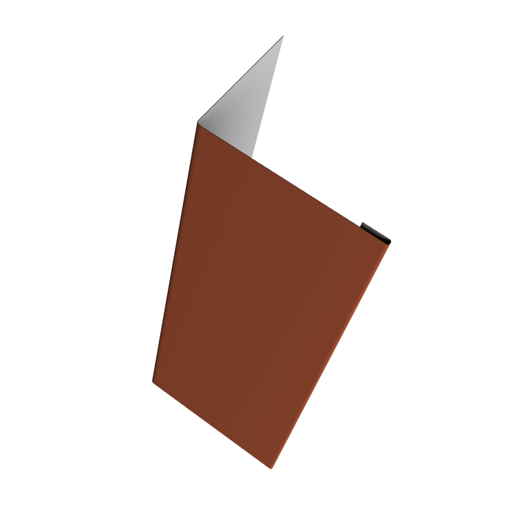 Нащельник (для калиток и ворот) 25х35 жалюзи Milan, Tokyo, Palermo 0,45 Drap TX RAL 8004 терракота (L2,0)