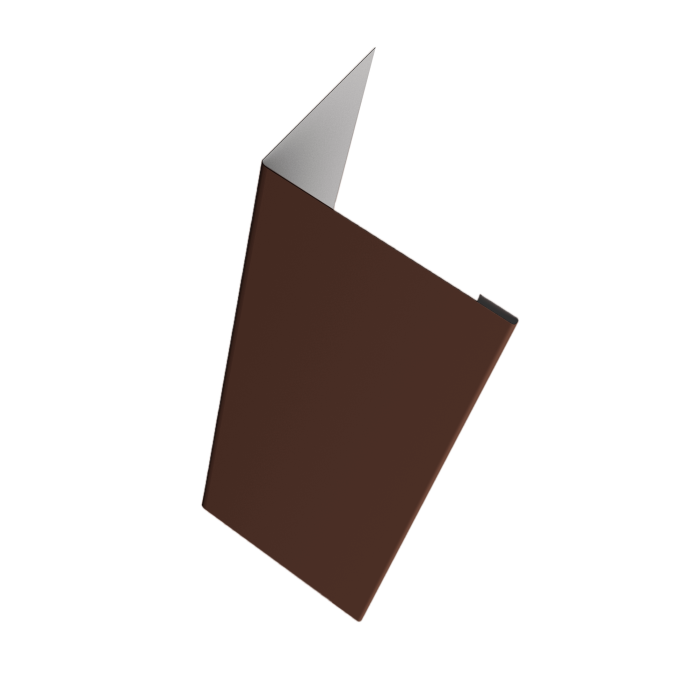 Нащельник (для калиток и ворот) 25х35 жалюзи Milan, Tokyo, Palermo 0,45 Drap TX RAL 8017 шоколад (L1,68)