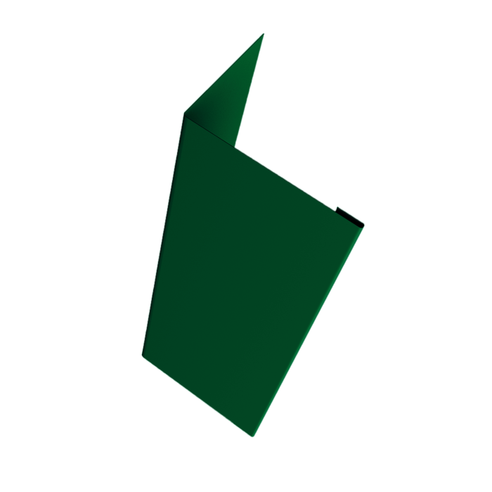 Нащельник (для калиток и ворот) 25х35 жалюзи Milan, Tokyo, Palermo 0,45 PE-Double RAL 6005 зеленый мох (L2,0)