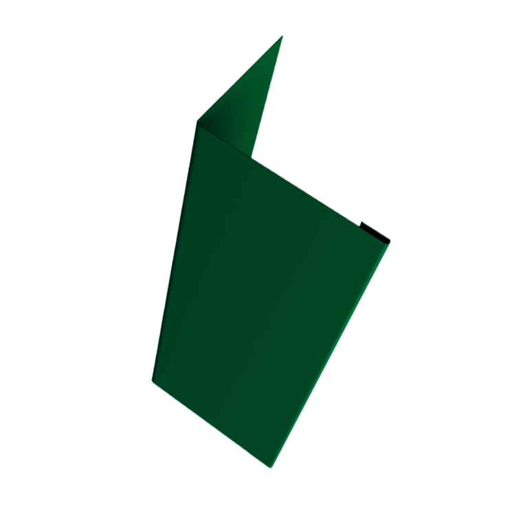 Нащельник (для калиток и ворот) 25х35 жалюзи Milan, Tokyo, Palermo 0,45 PE-Double RAL 6005 зеленый мох (L1,68)