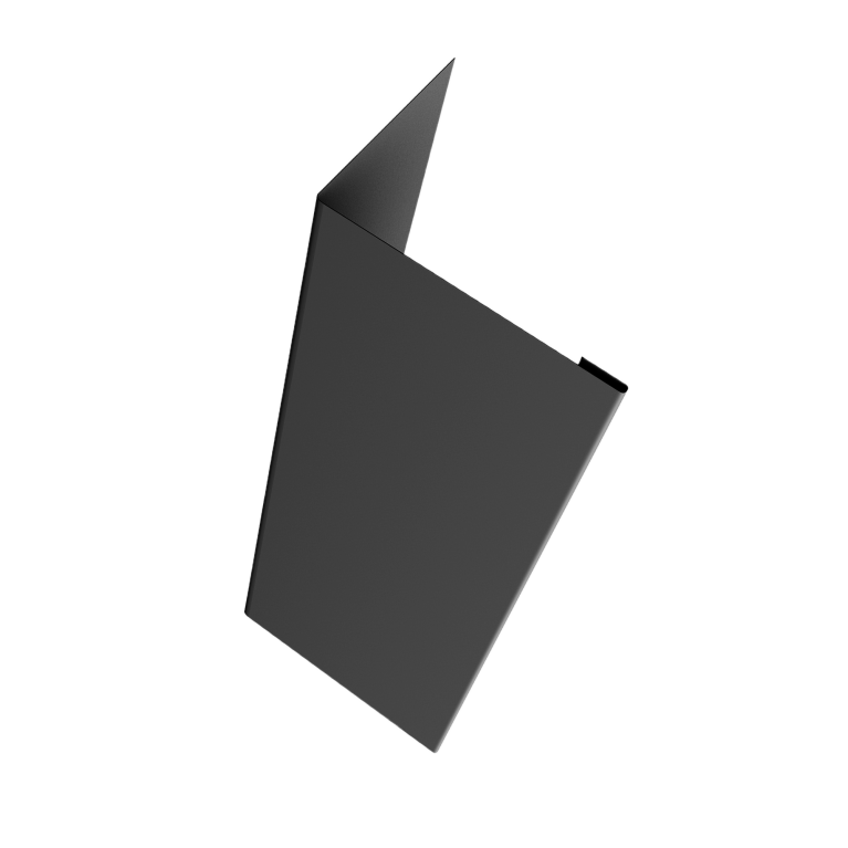 Нащельник (для калиток и ворот) 25х35 жалюзи Milan, Tokyo, Palermo 0,45 PE-Double RAL 7024 мокрый асфальт (L1,68)