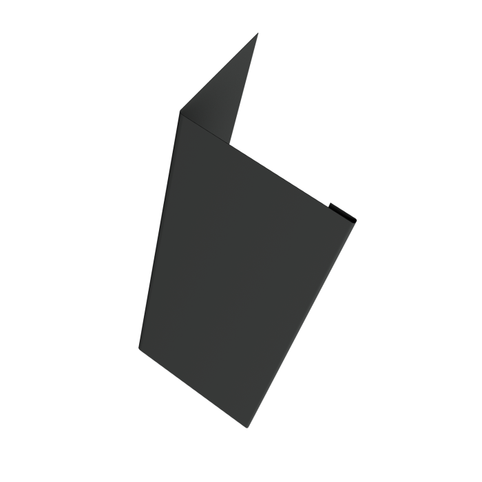 Нащельник (для калиток и ворот) 25х35 жалюзи Milan, Tokyo, Palermo 0,45 PE-Double RAL 7016 антрацитово-серый (L2,5)