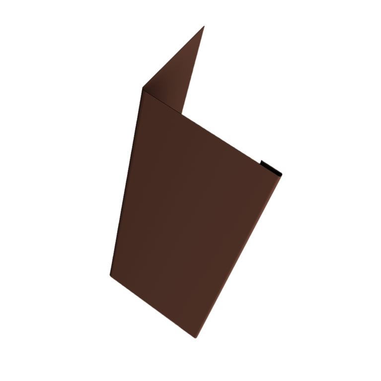 Нащельник (для калиток и ворот) 25х35 жалюзи Milan, Tokyo, Palermo 0,45 PE-Double RAL 8017 шоколад (L1,68)